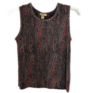 Plisse’ Ribbed Tank Top - Multi Colored - Size Large